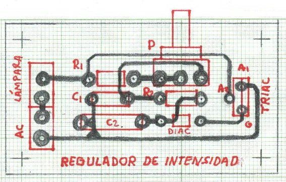 Circuito control de luminosidad por TRIAC